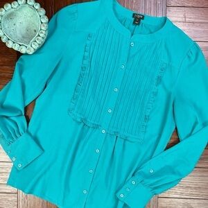 J. Crew Factory Pintuck‎ Blouse Size 4